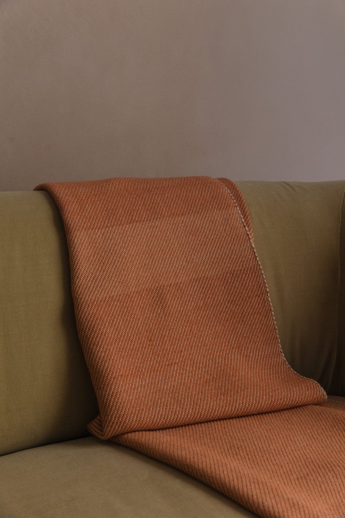 Manta de alpaca salmón