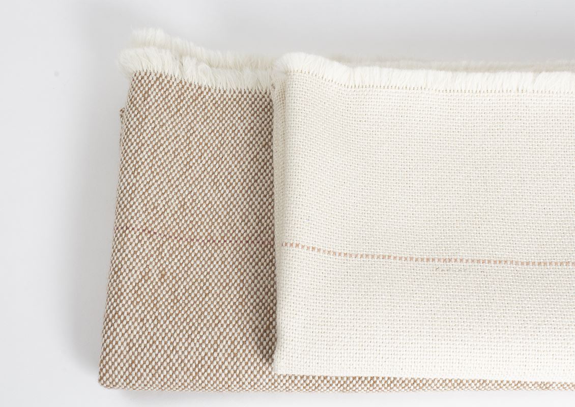 Manta bebé de Alpaca Baby con Seda blanca
