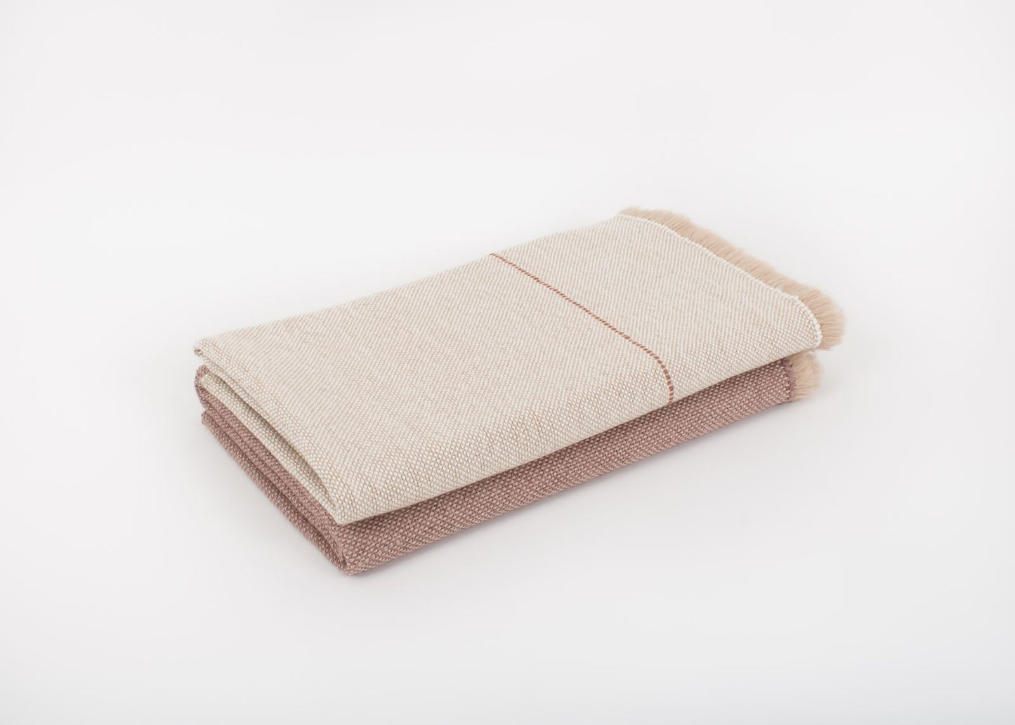 Manta Bebé de Alpaca Baby con Seda blanca y nuez