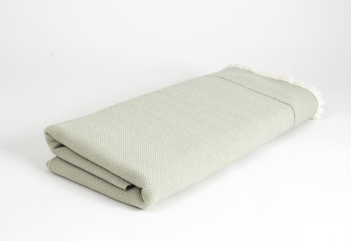Manta de Alpaca con Lana Merino verde claro