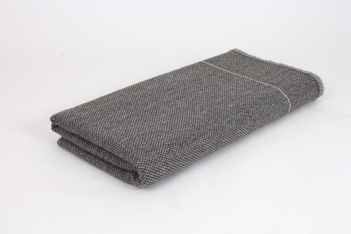 Manta de Alpaca gris lluvia y marengo