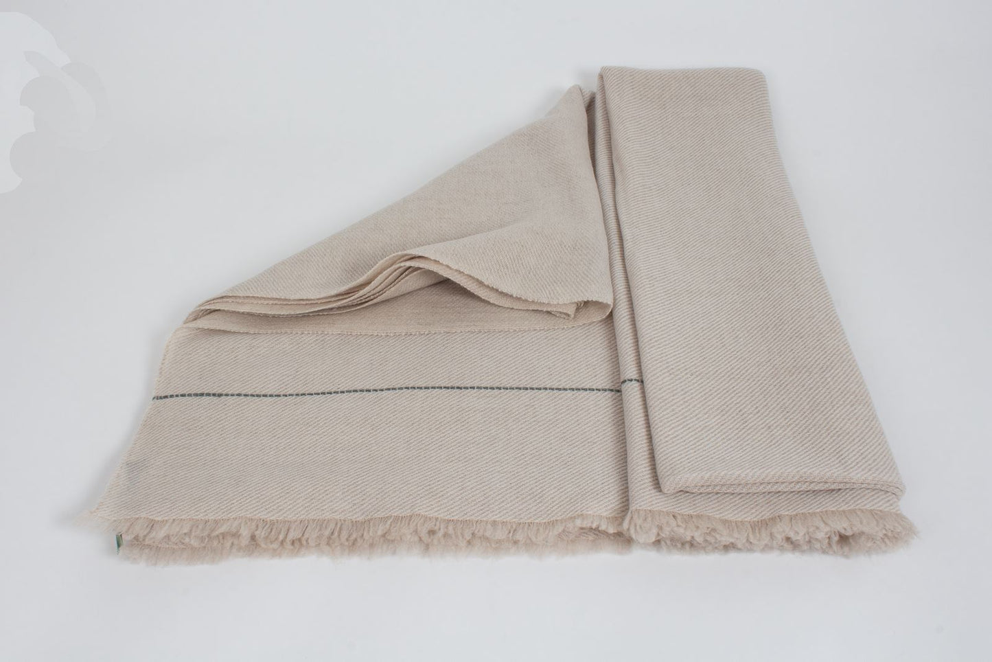Manta doble faz de Cashmere crudo