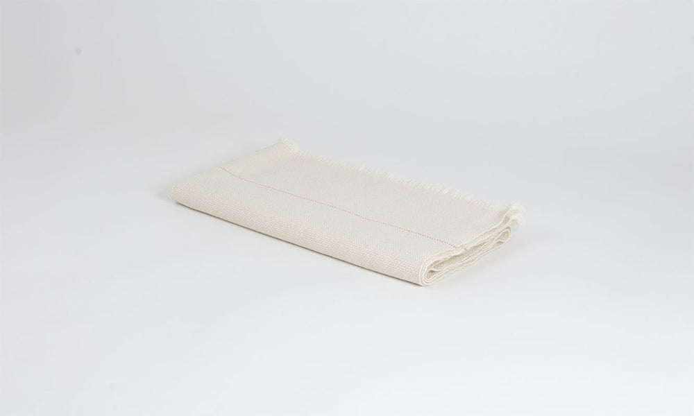 Manta bebé de Alpaca Baby con Seda blanca
