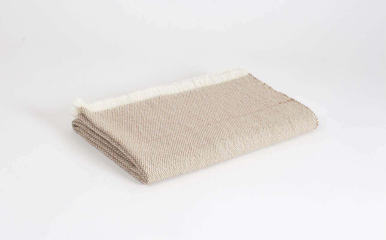 Manta bebé de Alpaca color camel