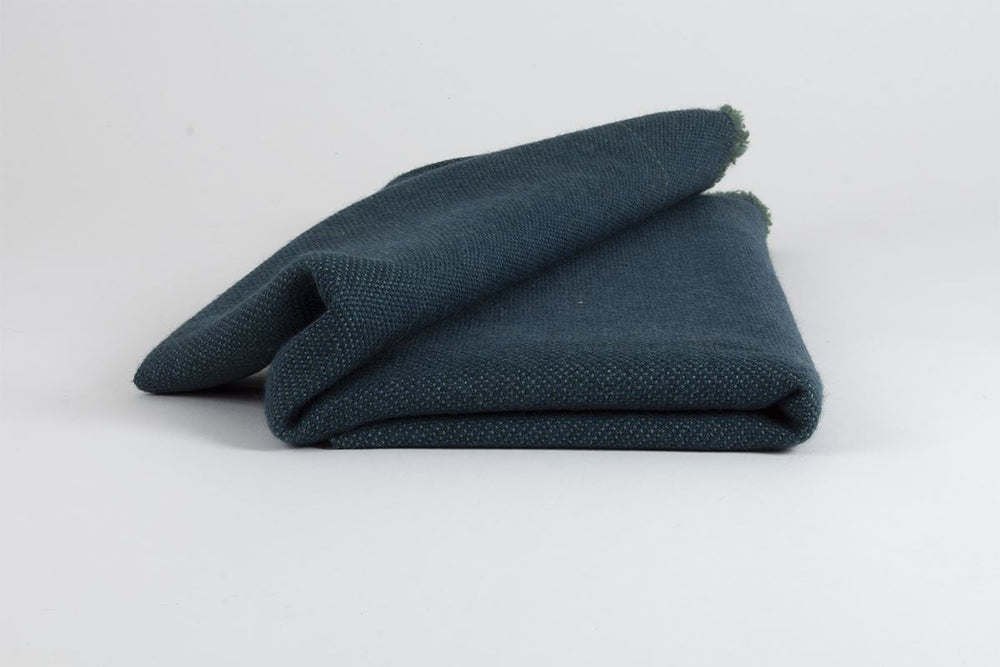 Manta de Alpaca Baby con Seda verde y azul pavo