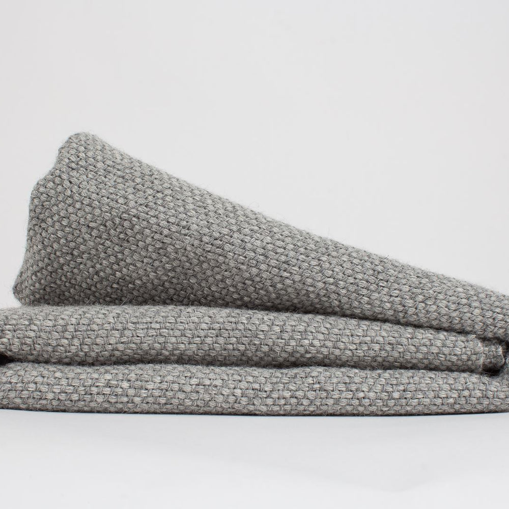 Manta de Alpaca natural gris lluvia