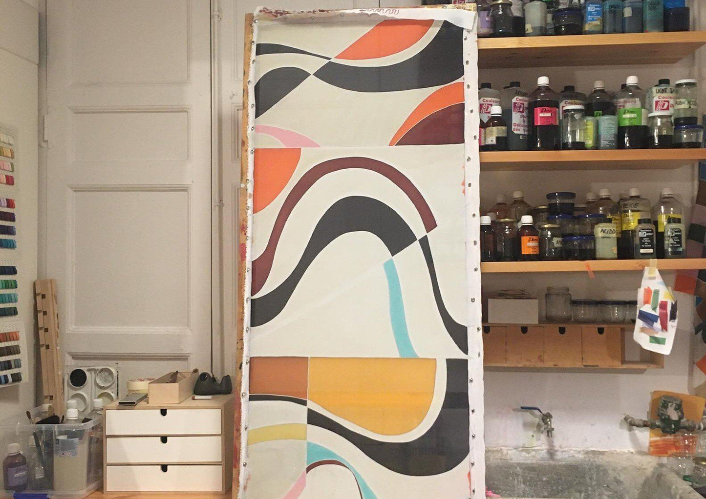 Taller de pintura sobre seda